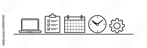 Digital productivity and organized workflow management helping professionals coordinate tasks, maintain clear priorities, and work efficiently through structured daily routines in