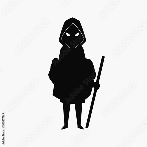 Mysterious Hooded Figure Silhouette