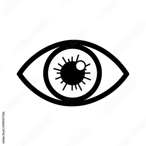 Eye Icon Vector Human Vision Symbol