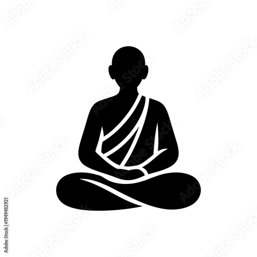 Buddhist Monk Spiritual Robe Icon