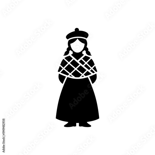Scottish Highland Tartan Dress Icon