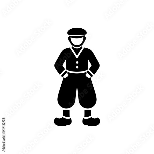 Dutch Man Traditional Klompen Icon