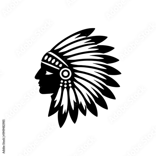 Indigenous Chief Feathered Warbonnet Icon