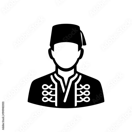 Ottoman Fez Cultural Portrait Icon