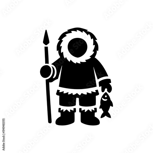 Arctic Inuit Hunter Parka Icon