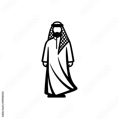 Middle Eastern Thobe Ghutra Icon