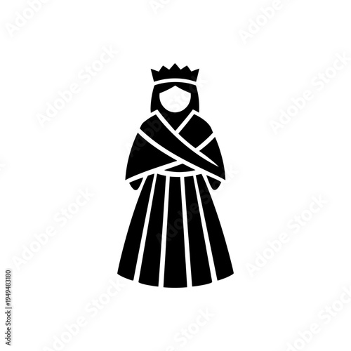Andean Peruvian Woman Costume Icon