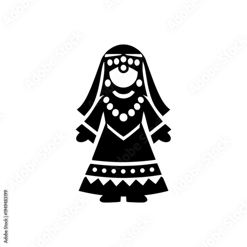 Bedouin Arab Woman Jewelry Icon