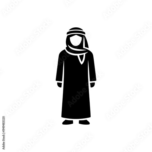 Arab Thobe Traditional Male Icon