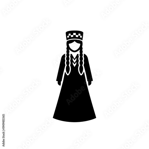 Baltic Estonian Folk Maiden Icon