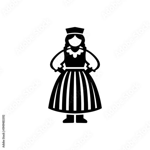 Central European Peasant Dirndl Icon