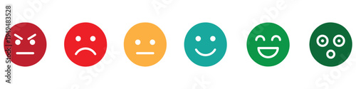 Customer Satisfaction Feedback Scale Icons.