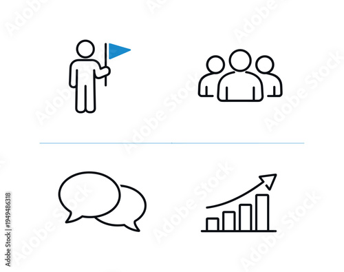 Workplace leadership and team coordination in modern organizations where managers guide employees, align responsibilities, encourage communication, and drive collective progress