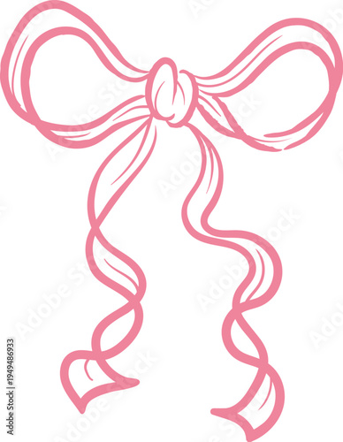 Bow Ribbon Sketch Linework
