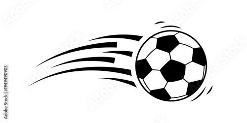 Soccer ball football icon vector logo or team illustration. Dynamic sport graphic with world cup