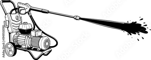 Pressure washer producing a high pressure water jet for effective cleaning