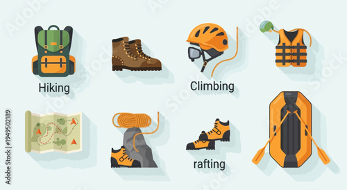 Outdoor Adventure Gear And Equipment.