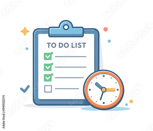 Efficient task management and organized daily workflow in a modern professional lifestyle focused on prioritizing responsibilities and maintaining productivity, a simple checklist