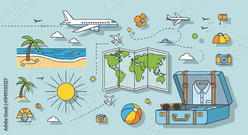 Travel and vacation planning concept.