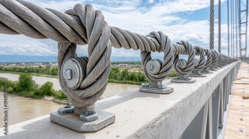 Thick Braided Steel Cable Suspension System for Anchoring Structures