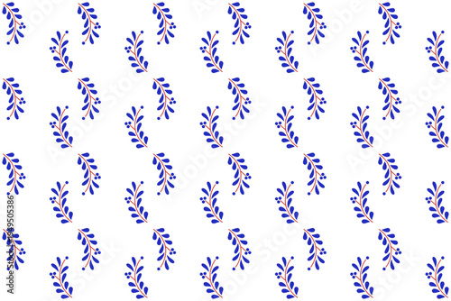 Talavera Background. Seamless Pattern With Flower Motif. 