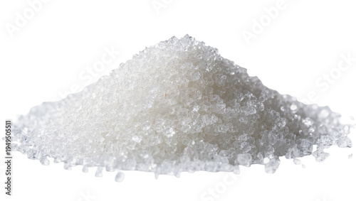 Принти на полотні Close-up of a heap of sparkling white granulated sugar crystals, a common sweete