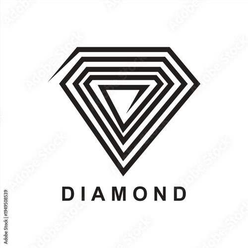 diamond modern logo design vector
