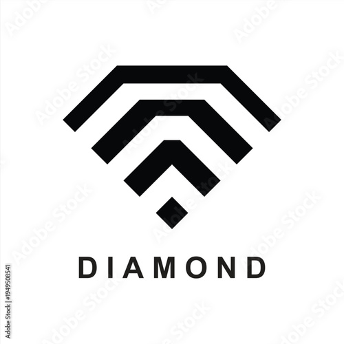 diamond modern logo design vector