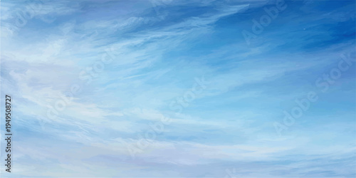 Abstract ethereal azure sky adorned with delicate wisps, evoking a sense of calm and freedom. 