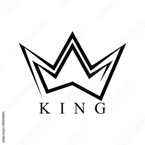 KING Logo Design with crown emblem