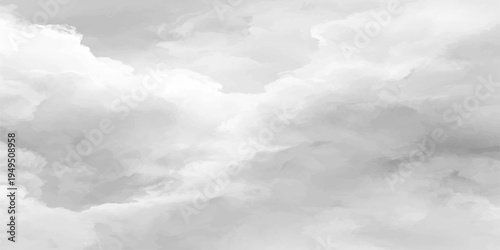 Abstract  ethereal clouds cascade across the heavens, rendered in monochromatic hues, suggesting serenity and atmospheric majesty.