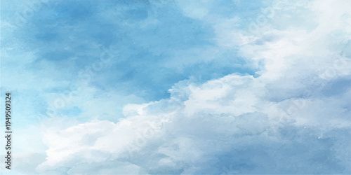 Abstract serene cloudy sky, painted with delicate brushstrokes, revealing an expansive, ethereal landscape. Capturing a sense of tranquility and boundless space.