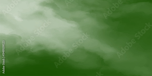 Abstract dreamy cloud formations drift across a lush, verdant green backdrop, creating a sense of ethereal beauty and serenity.
