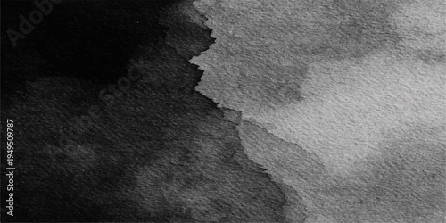Abstract evocative grayscale painting with artistic paint texture, with delicate gradients in a monochromatic scheme of contrasting light and shadow.