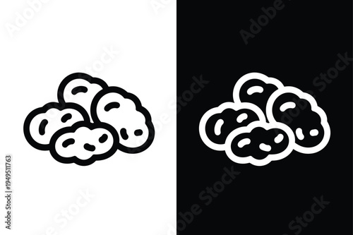 Chicken Nuggets vector icon graphic isolated sketch illustration on white background.