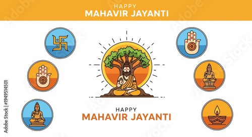 Happy Mahavir Jayanti: Jainism Symbols, Meditation, and Enlightenment