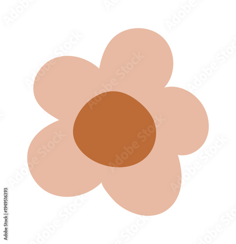 Cute flower bud boho element