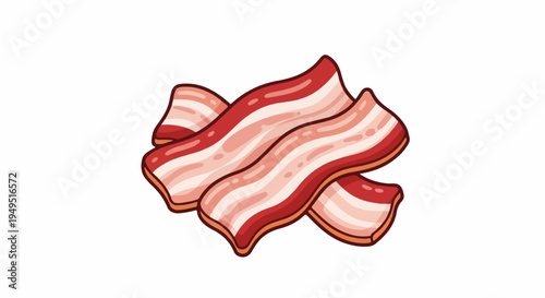 Delicious Crispy Bacon Strips Ready to Eat.