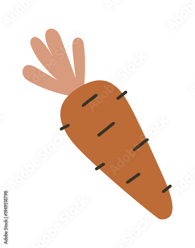 Carrot cute boho kids element