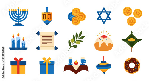 Religious symbols and festive decorations