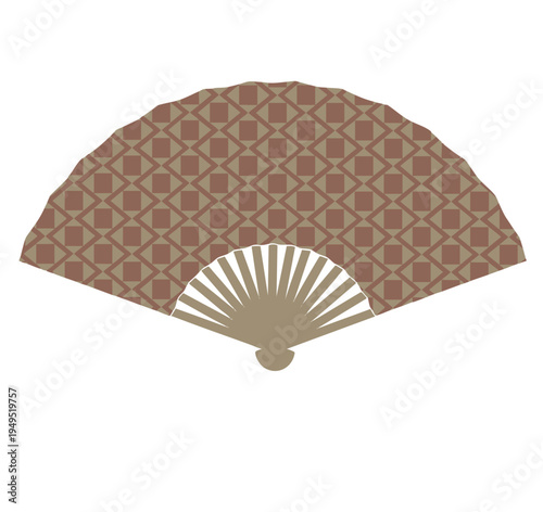 Japanese Fan Illustration with Traditional Patterns – Sensu Design