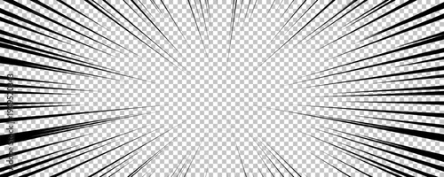 Black comic book transparent background