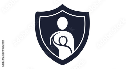 Shield Icon with Person Symbol Inside.