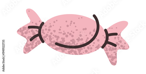 Wrapped candy kids birthday element