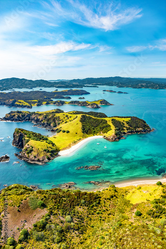 Waewaetorea and Okahu Islands, Bay of Islands, North Island, New Zealand, Oceania.