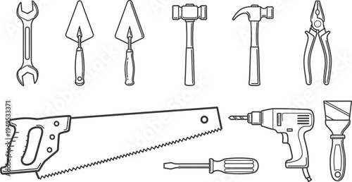 Labor day tools and equipment for hardworking americans celebration