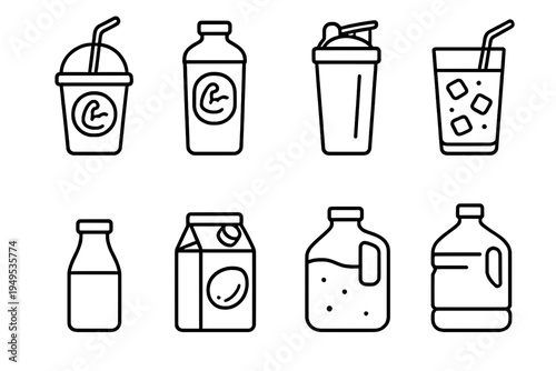 Food – Protein Drink Icons