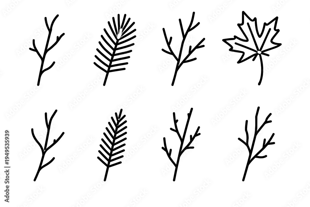 Obraz premium Environment – Tree Twig Icons