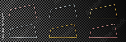 Set of six trapezoid frames