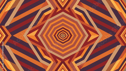 Abstract geometric pattern with warm earth tones and repetition